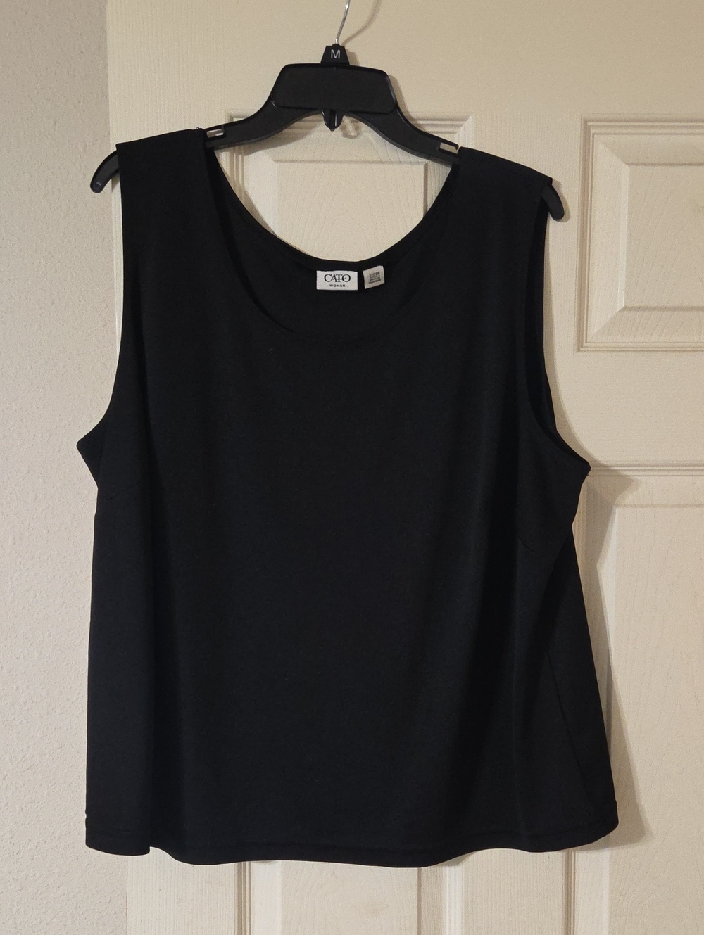 Cato Black Scoop Neck Sleeveless Blouse Size 22/24